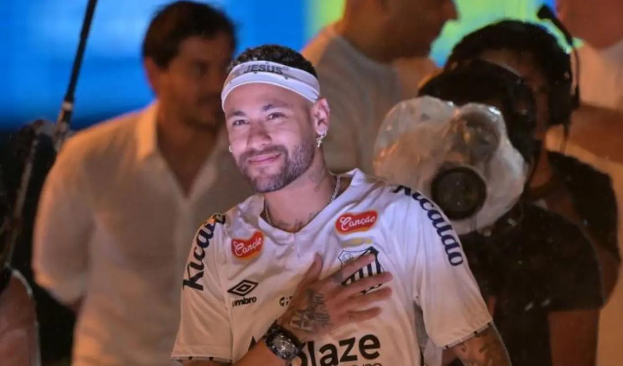Neymar con Santos