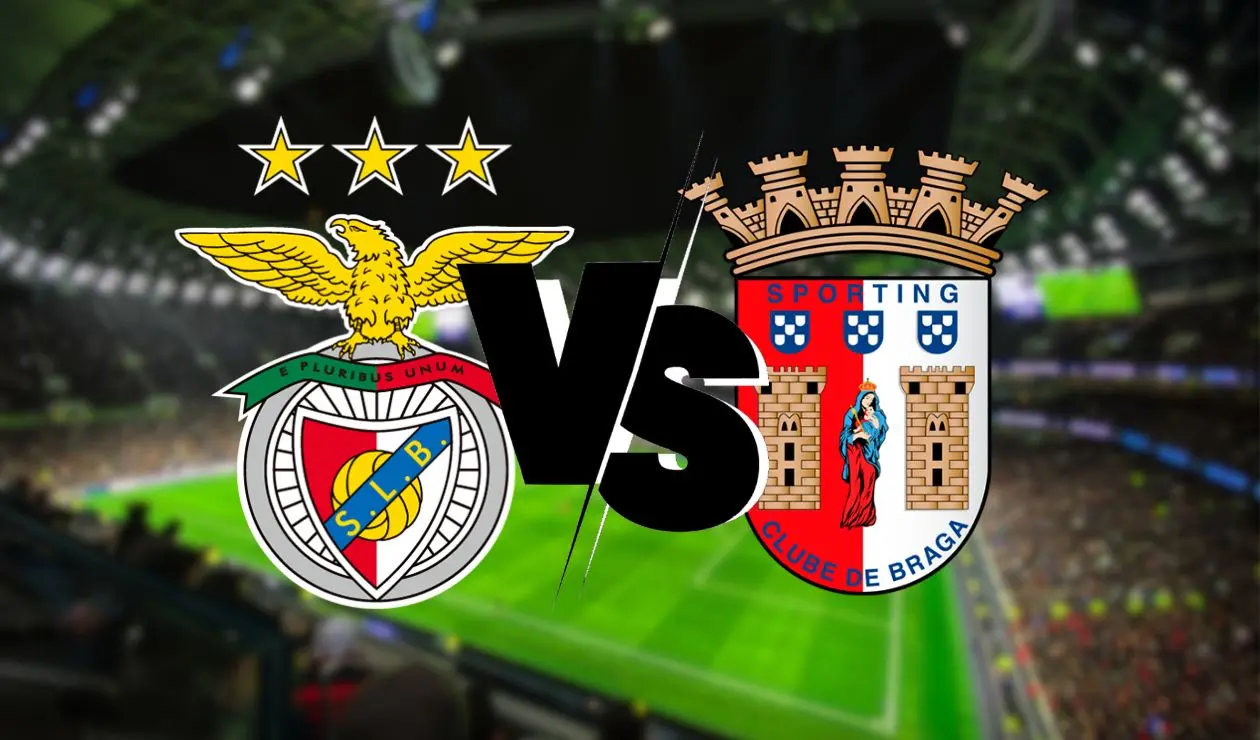 Benfica y Sporting Braga se enfrentan por un cupo a la final de la Liga de Portugal 