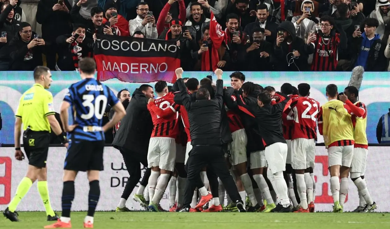 Milan remontó y le ganó 32 a Inter la final de la Supercopa de Italia