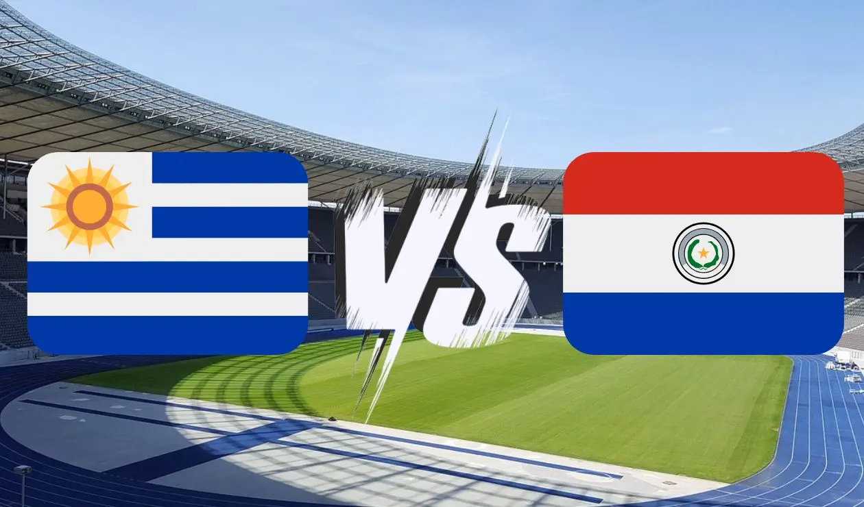 Banderas Uruguay vs Paraguay 