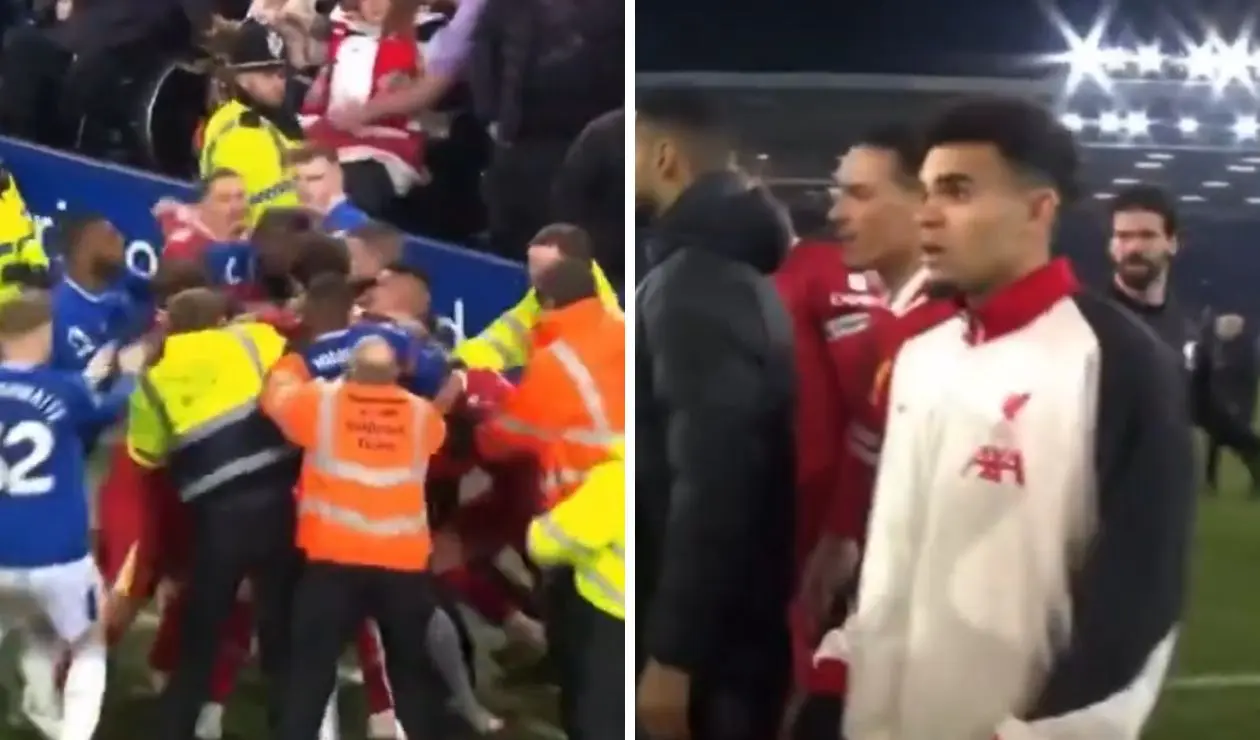Pelea en el Liverpool de Luis Díaz