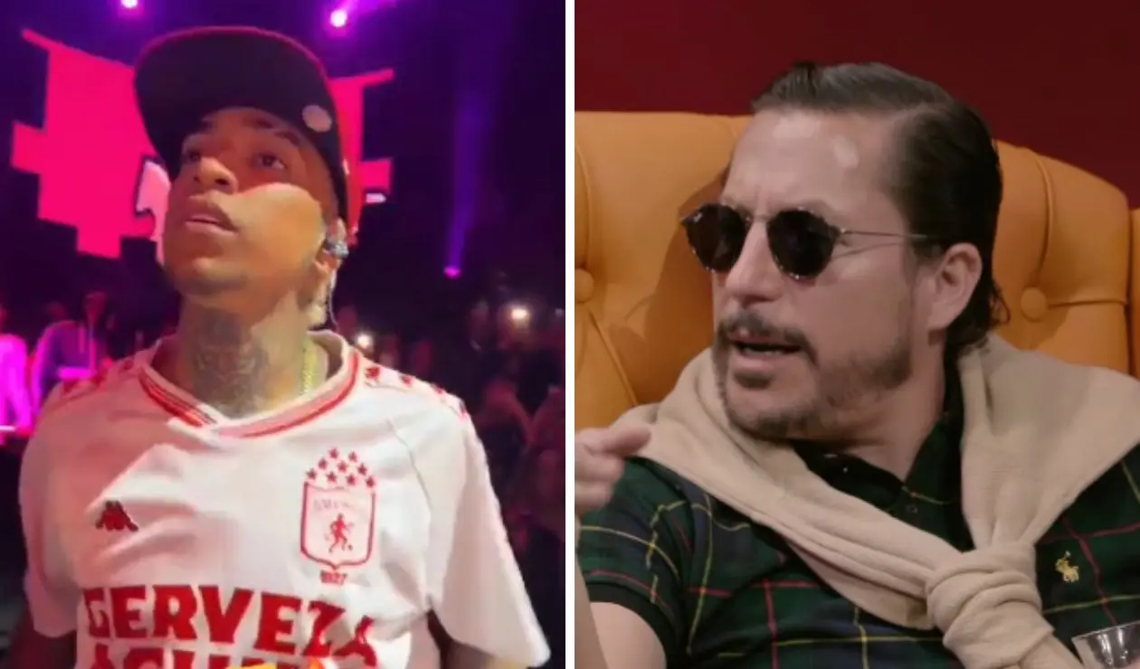 Pirlo, cantante colombiano, y Alejandro Riaño