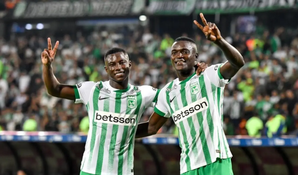 Kevin Viveros y Marino Hinestroza, jugadores de Nacional para la Copa Libertadores