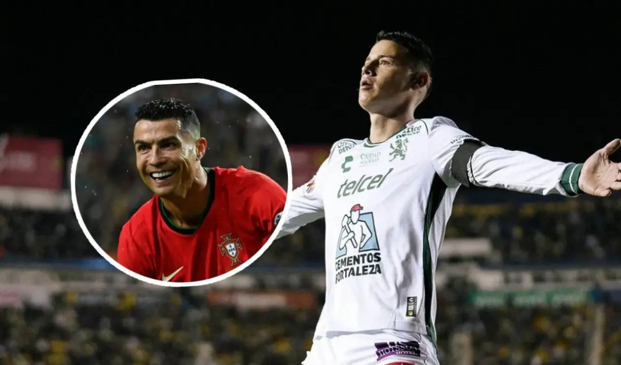 Cristiano Ronaldo y James Rodríguez, futbolistas