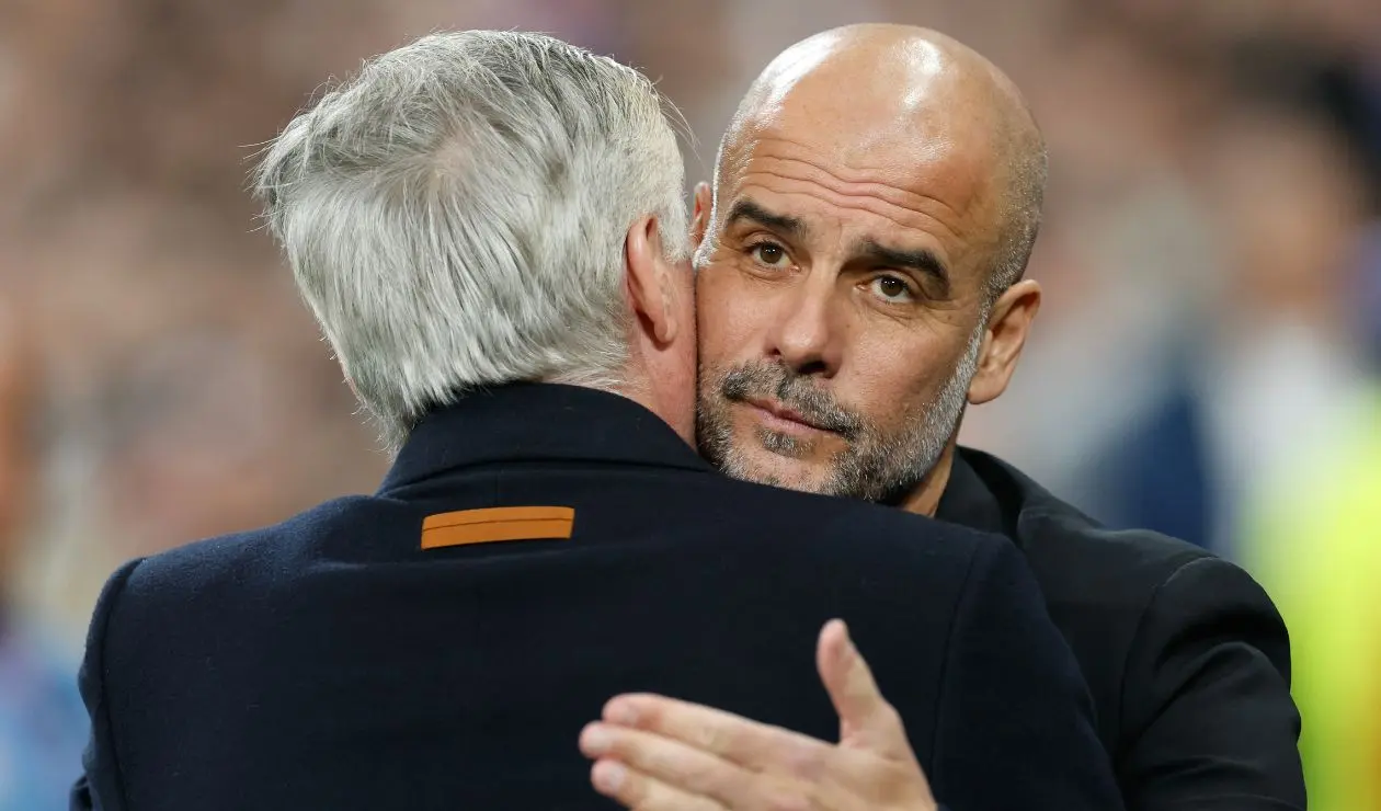 Pep Guardiola y Carlo Ancelotti