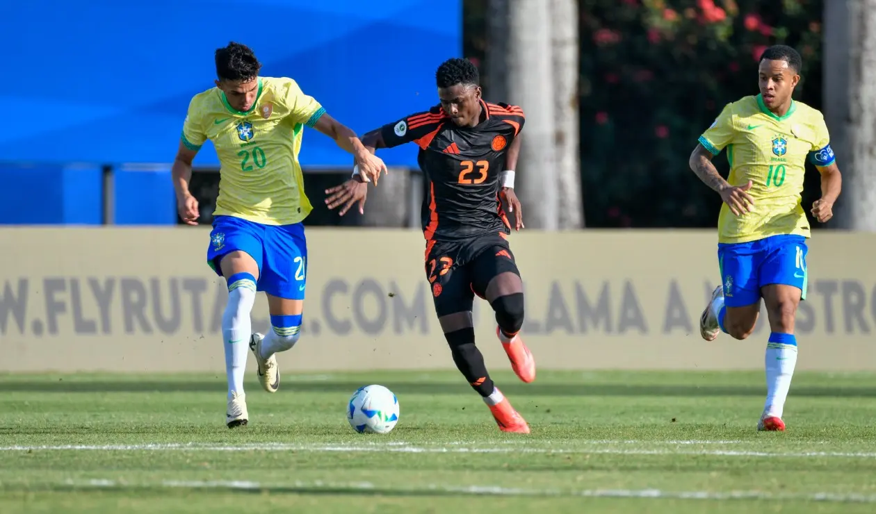 Neyser Villareal goleador vs Brasil con Selección Colombia Sub-20
