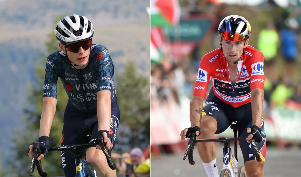 Jonas Vingegaard y Primoz Roglic