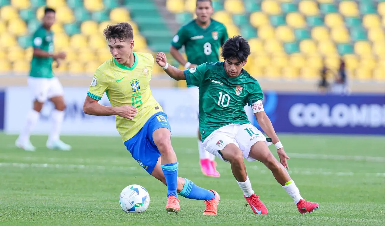 Brasil tiró de jerarquía y goleó a Bolivia en el Sudamericano Sub 17