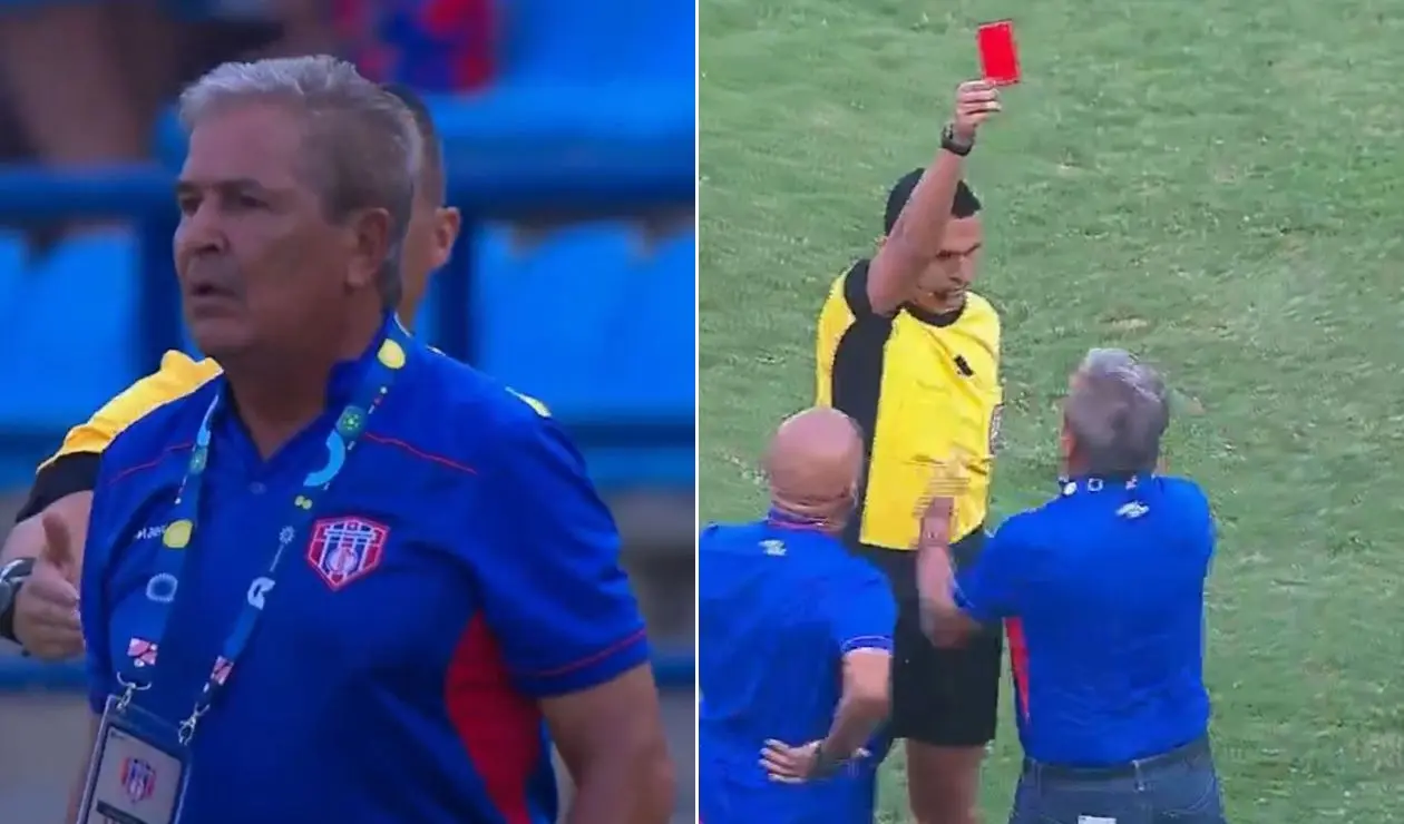 Pinto se salió de casillas, gritó al árbitro y fue expulsado ante Cali