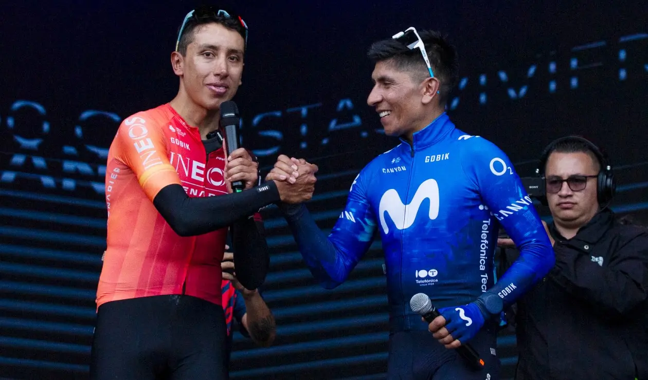 Egan Bernal y Nairo Quintana 