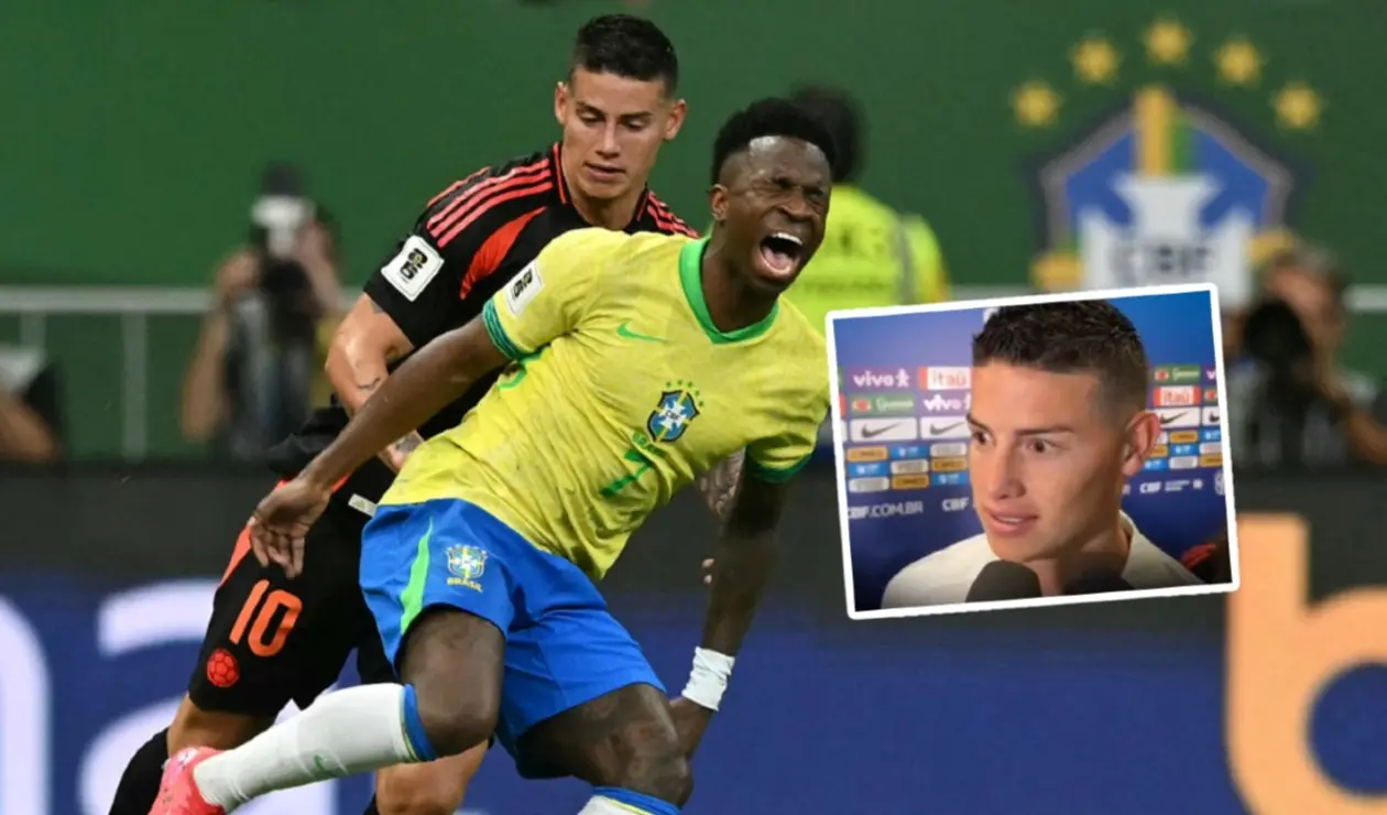 James Rodríguez y Vinícius Júnior, futbolistas 
