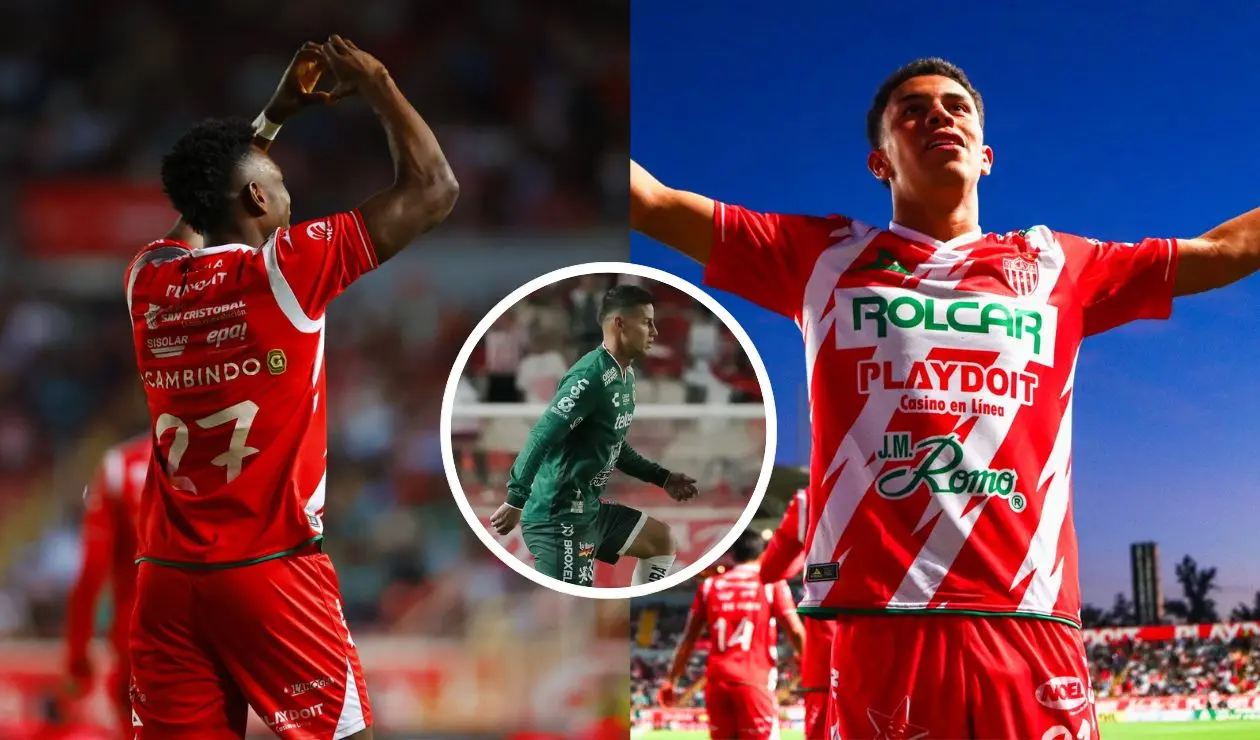 Necaxa vence al club león de James con goles de Cambindo y Rojas