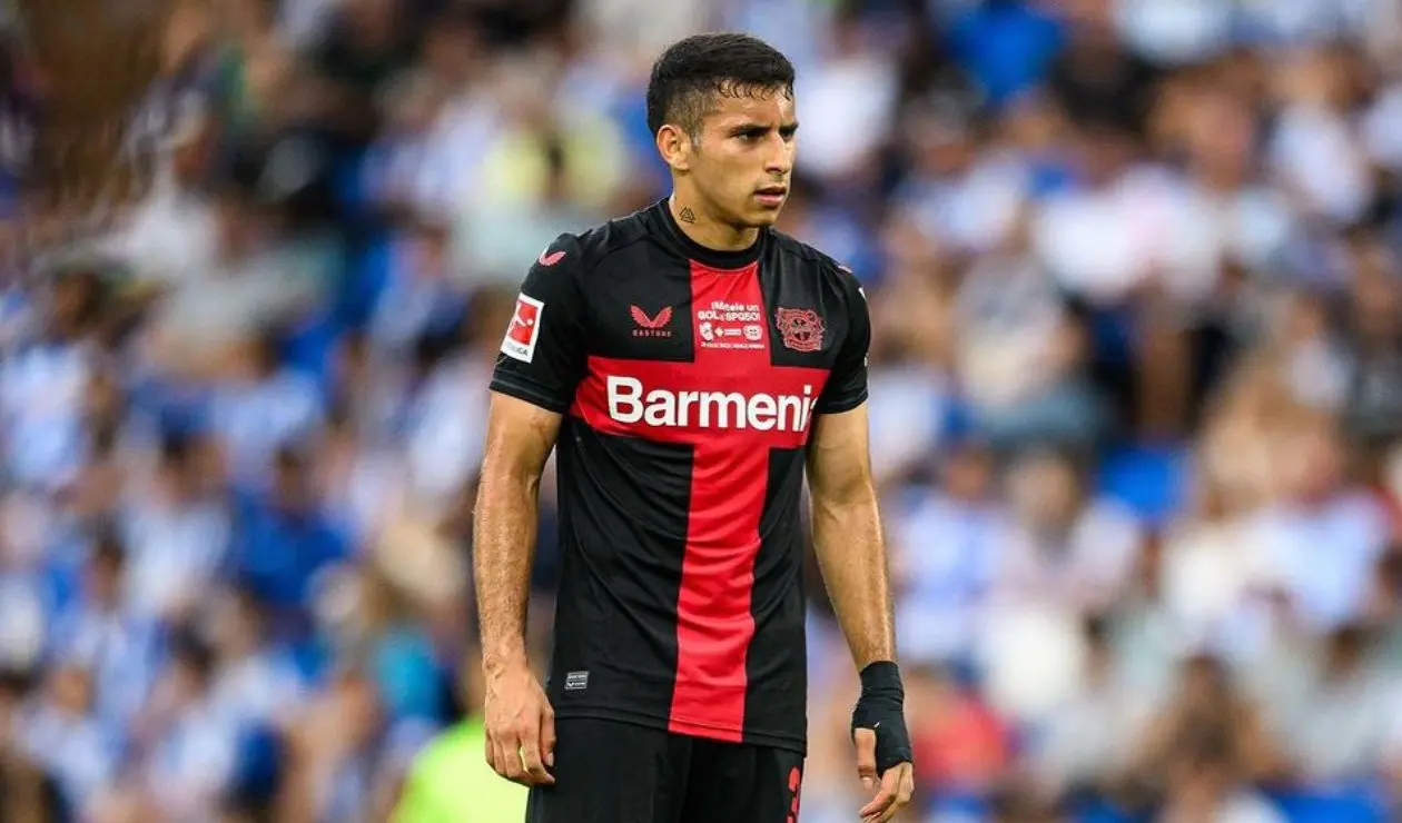 Gustavo Puerta en el Bayer Leverkusen