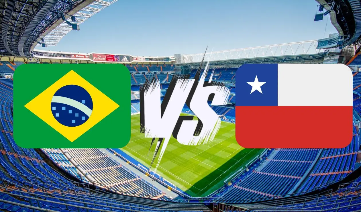 Banderas Brasil vs Chile