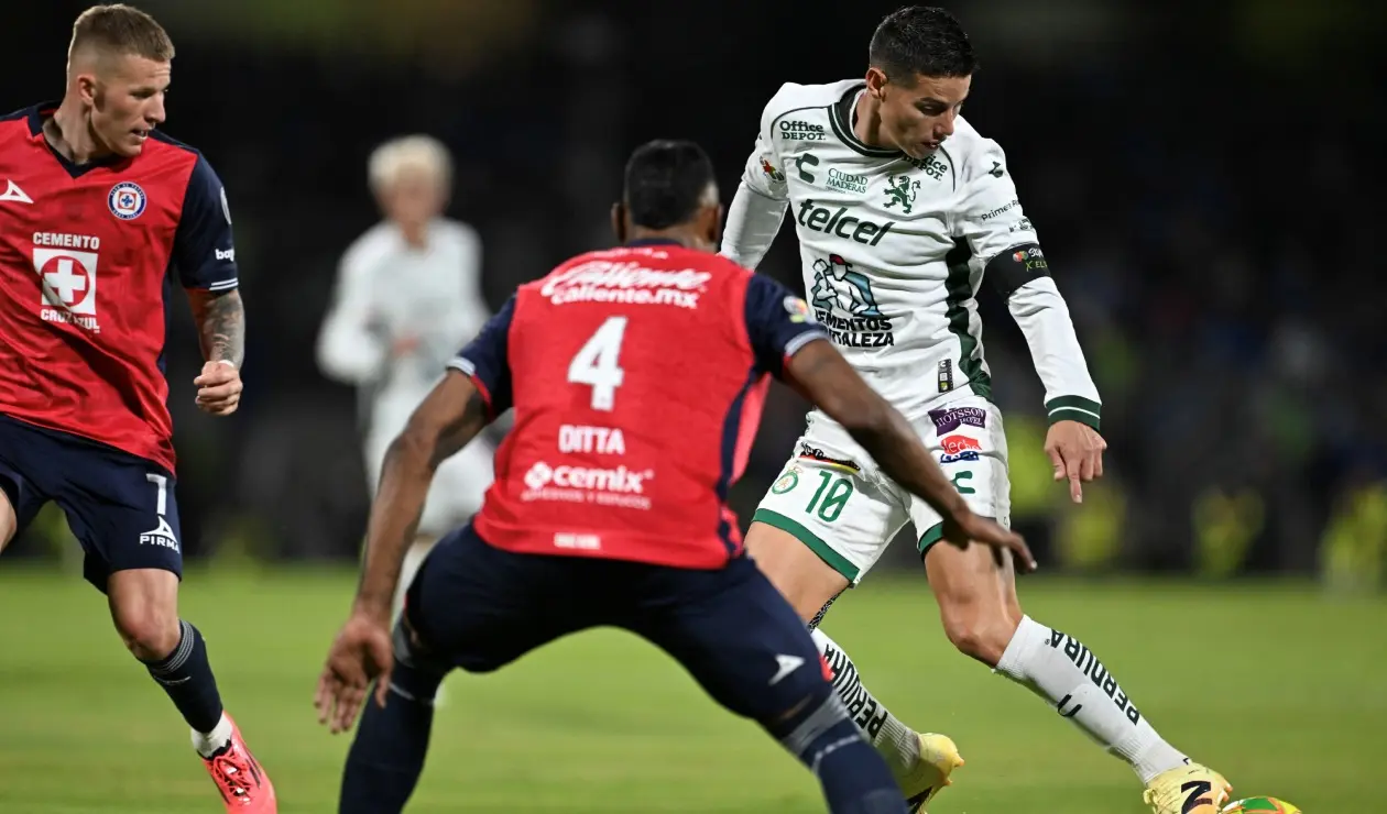 James Rodríguez en la Liga MX con León vs Cruz Azul por la fase regular