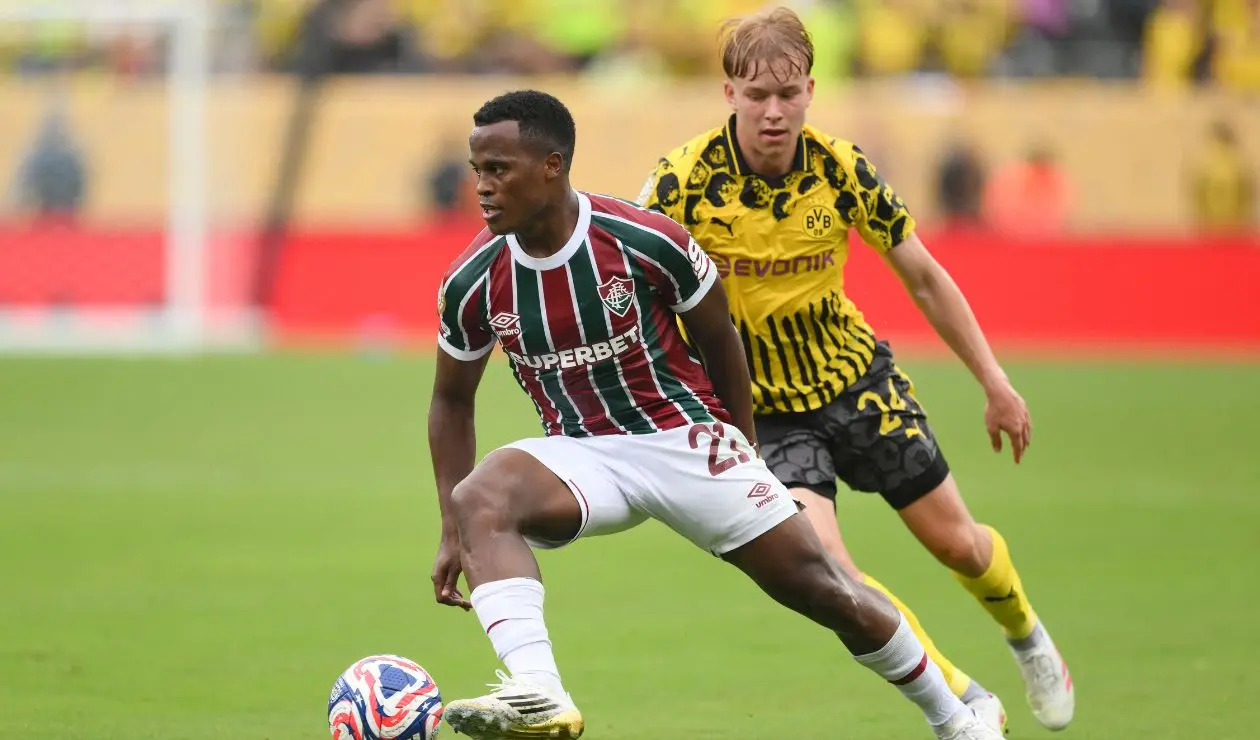 Jhon Arias brilló con Fluminense en el partido ante Borussia Dortmund