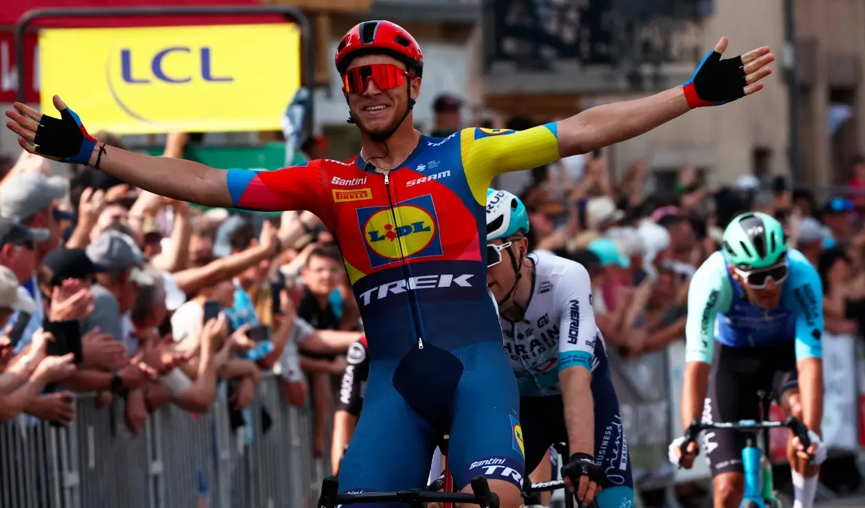 Jonathan Milan, ganador de la etapa 2 del Critérium Dauphiné