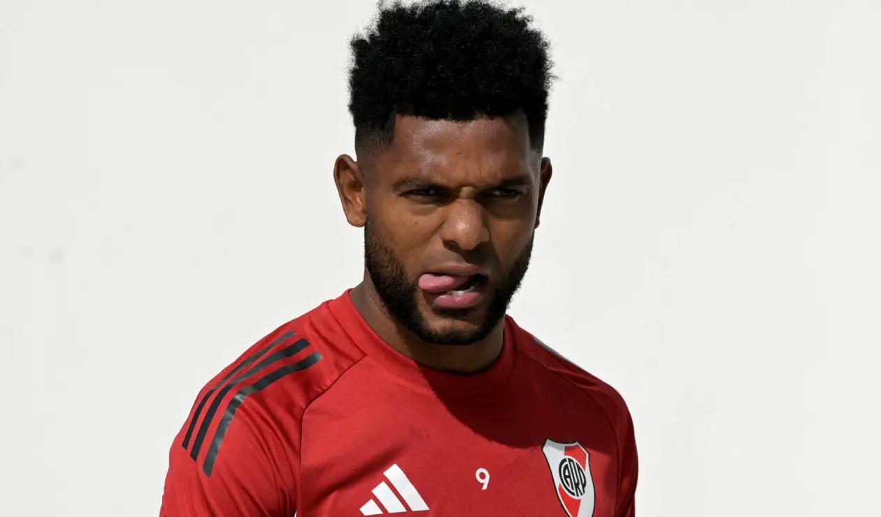 Miguel Ángel Borja con River Plate en el Mundial de Clubes