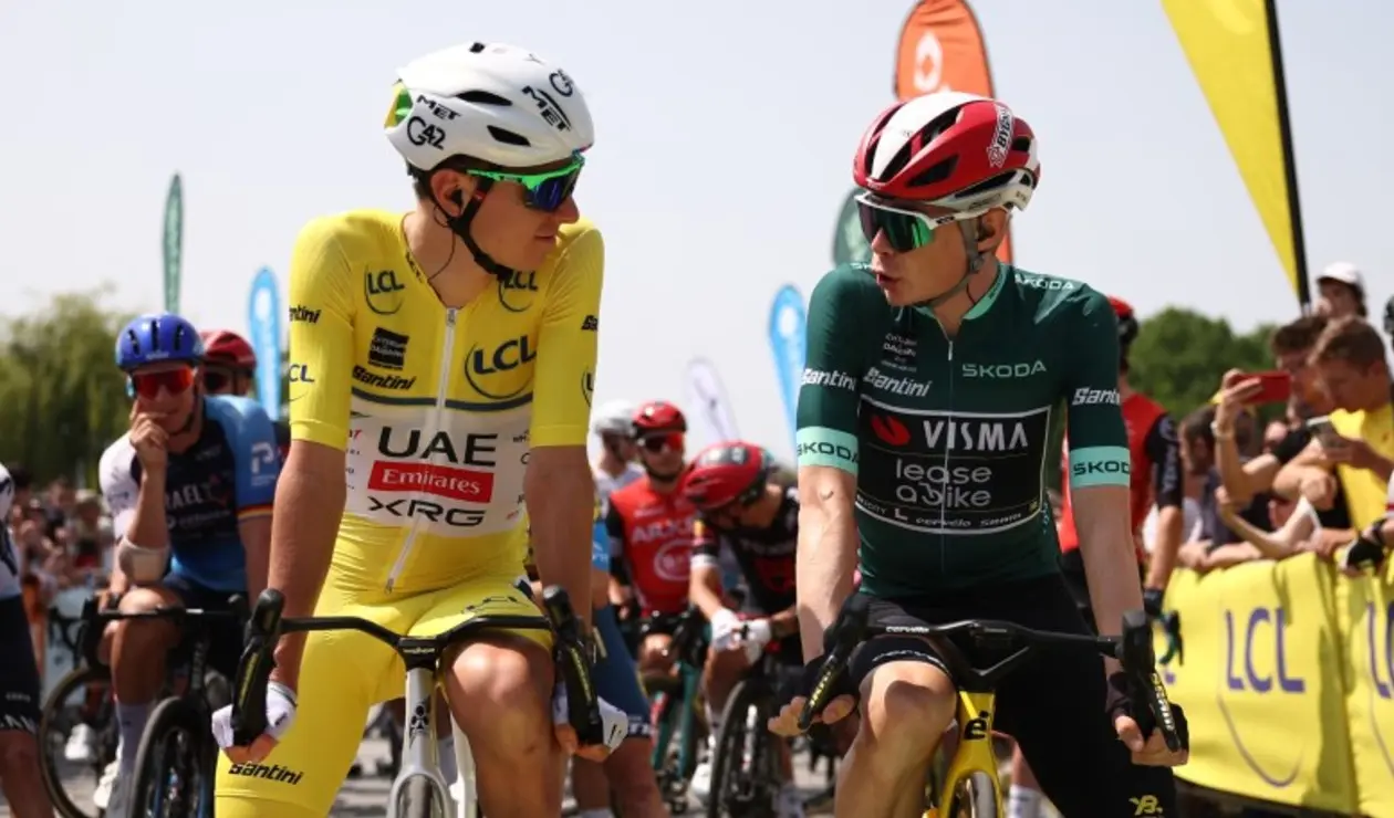 Tadej Pogacar y Jonas Vingegaard, ciclistas