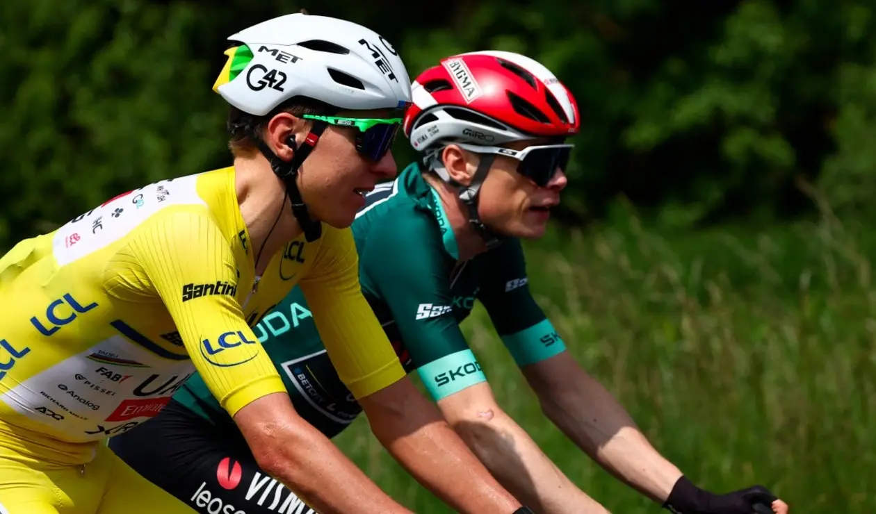 Tadej Pogacar y Jonas Vingegaard, ciclistas