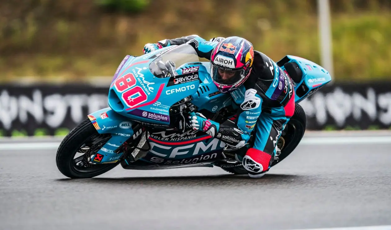 David Alonso sufrió el GP de República Checa en Moto2: sorpresa