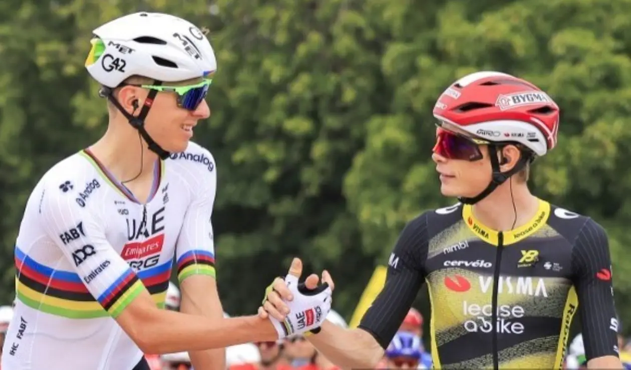 Jonas Vingegaard y Tadej Pogacar