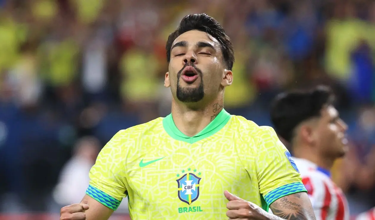 Lucas Paquetá con la selección de Brasil
