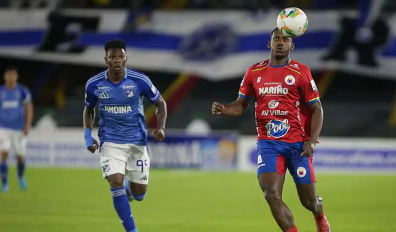 Polémica expulsión en el duelo de Millonarios vs Pasto