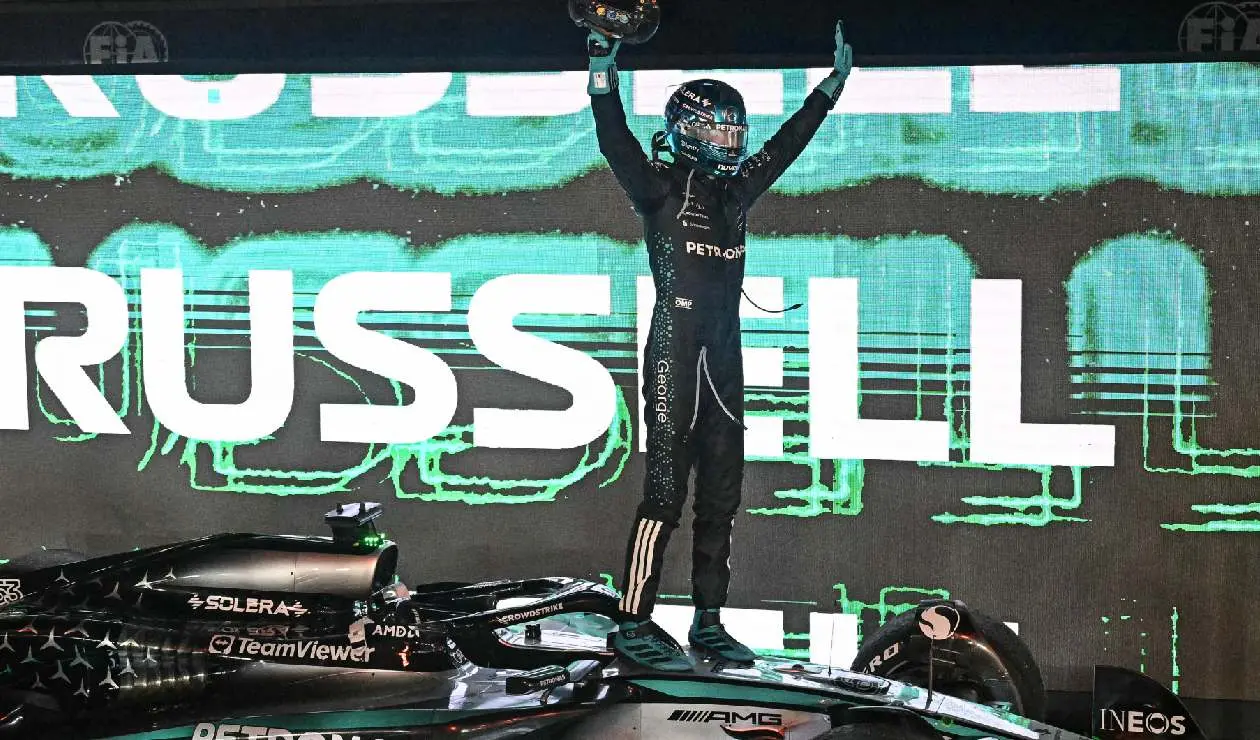 George Russell, ganador del Gran Premio de Singapur de la F1