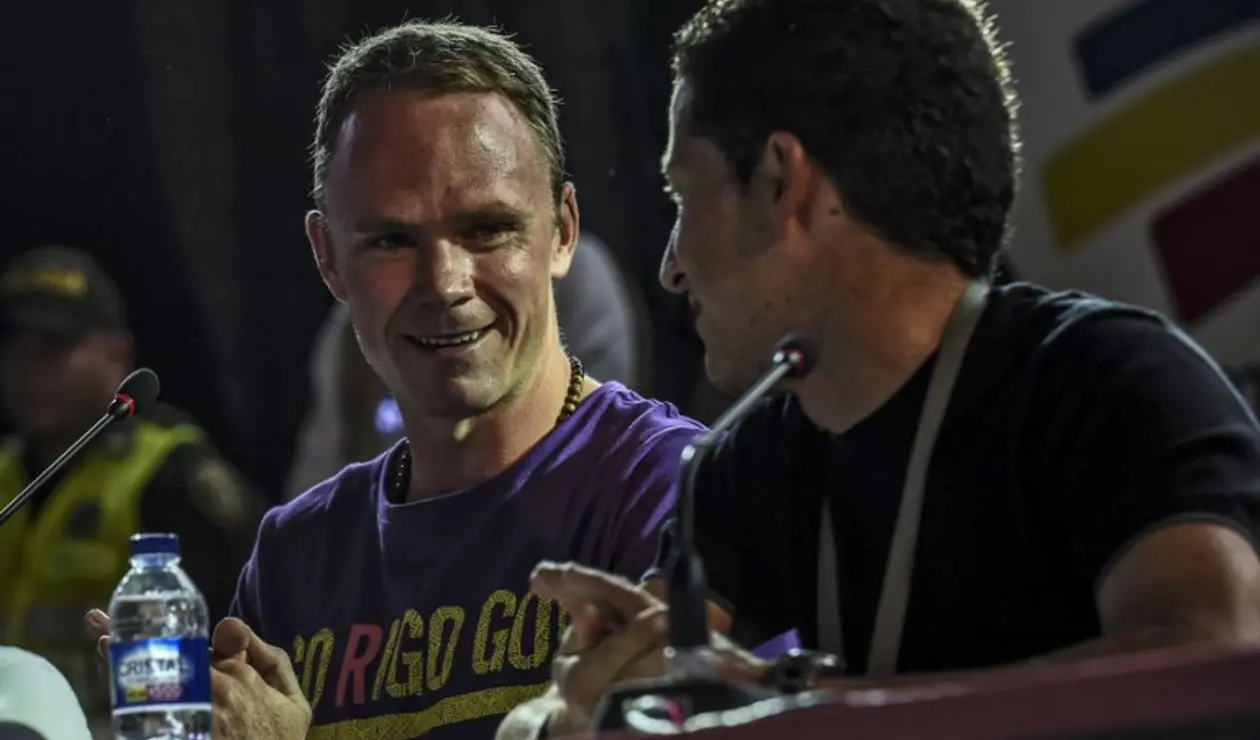 Chris Froome junto a su excompañero en el SKY, Sergio Luis Henao