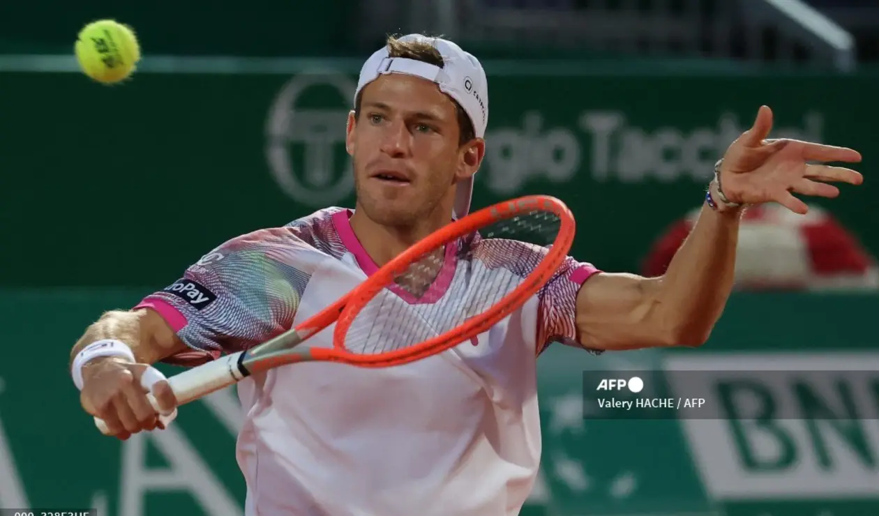 Diego Schwartzman durante el abierto de Mónaco. 