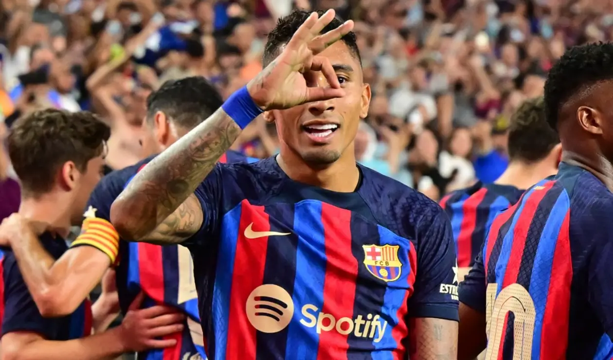 Raphinha marcó gol en la victoria de Barcelona ante Real Madrid en Las Vegas