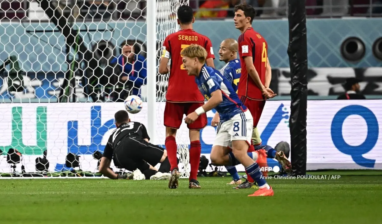 Los dos goles de la victoria de Japón ante España