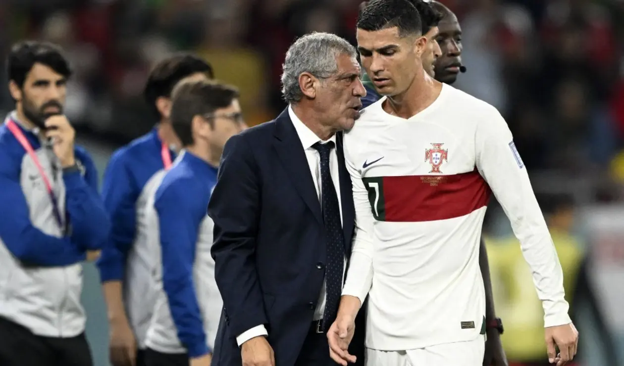 Cristiano Ronaldo y Fernando Santos con la selección de Portugal