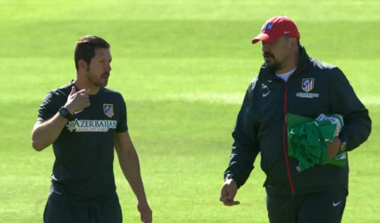 Diego Simeone y El 'Mono' Burgos