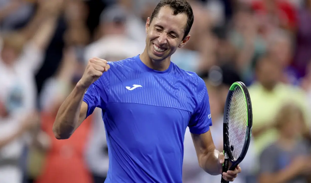 Daniel Galán tras vencer a Stefano Tsitsipas en el US Open
