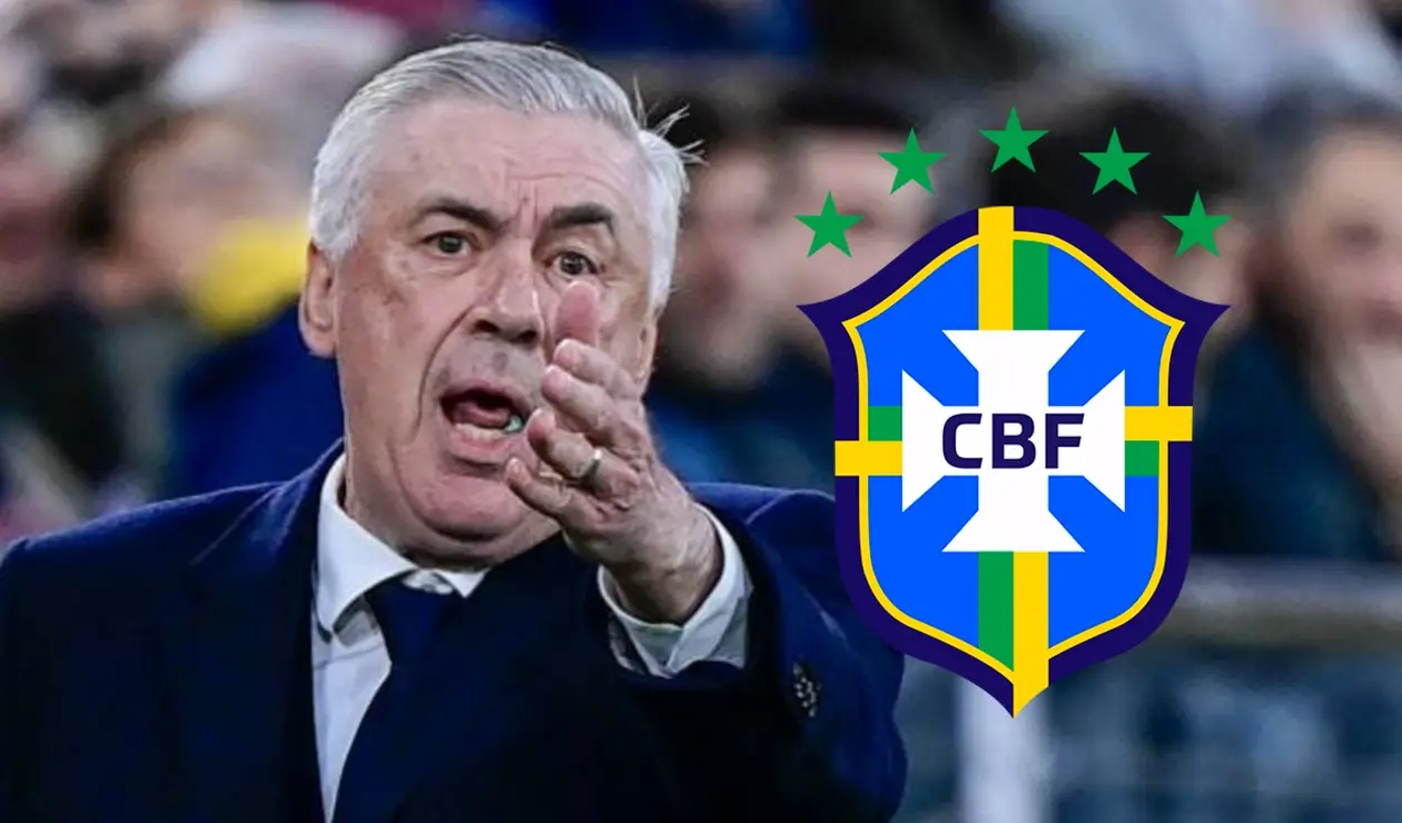 Carlo Ancelotti con la selección de Brasil