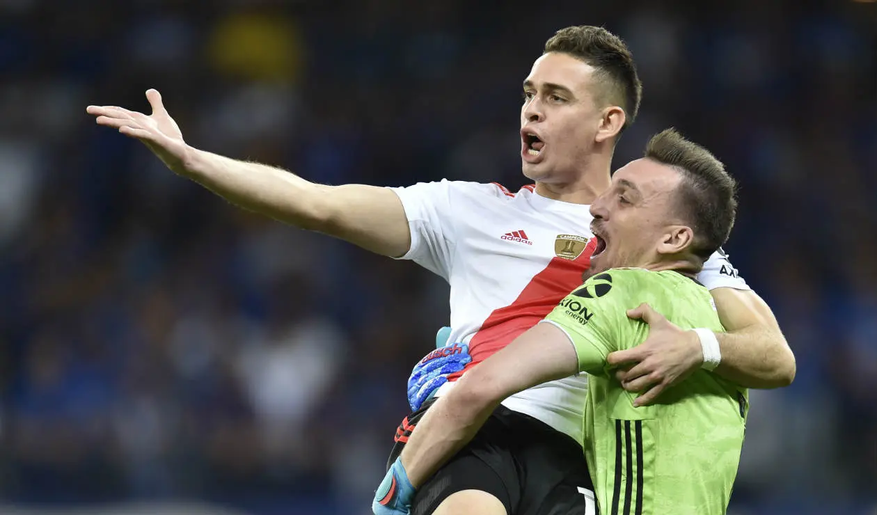 Franco Armani y Rafael Santos Borré