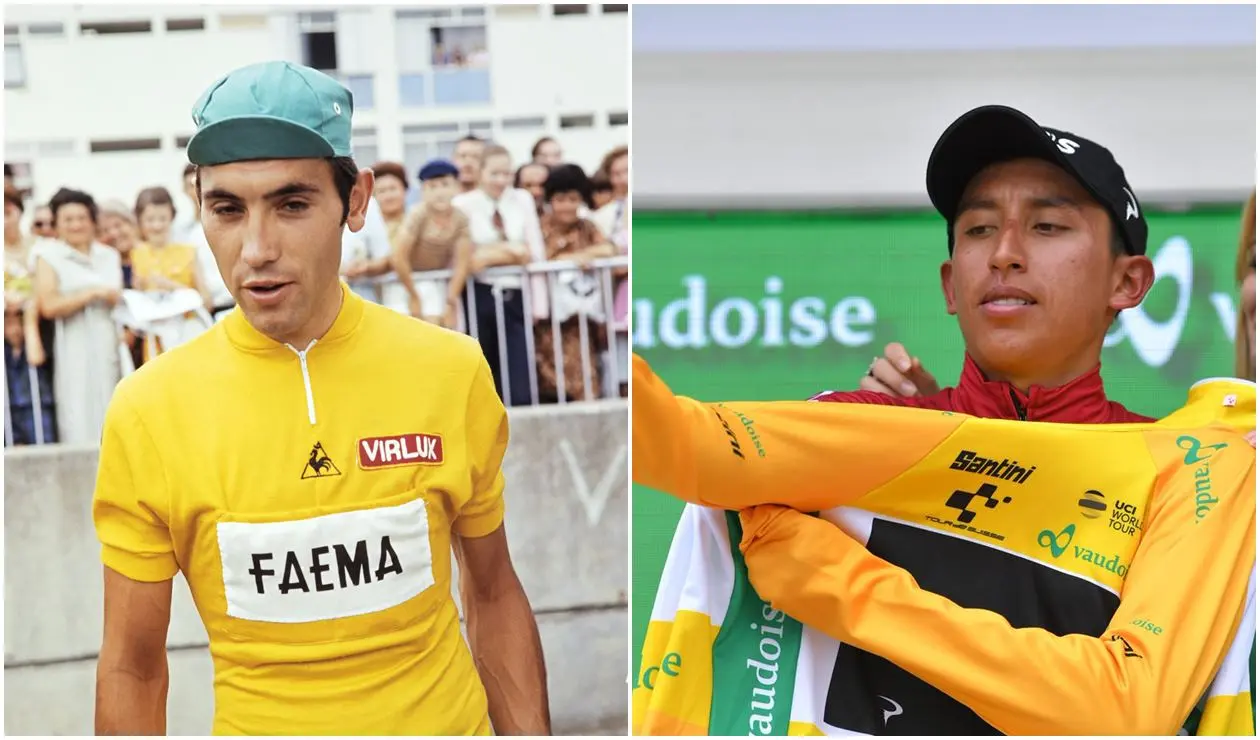 Eddy Merckx y Egan Bernal