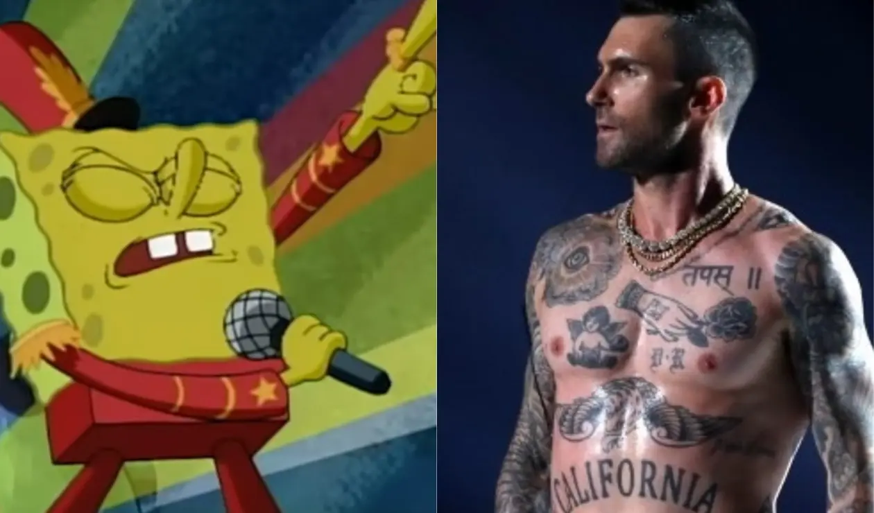 Bob Esponja y Adam Levine