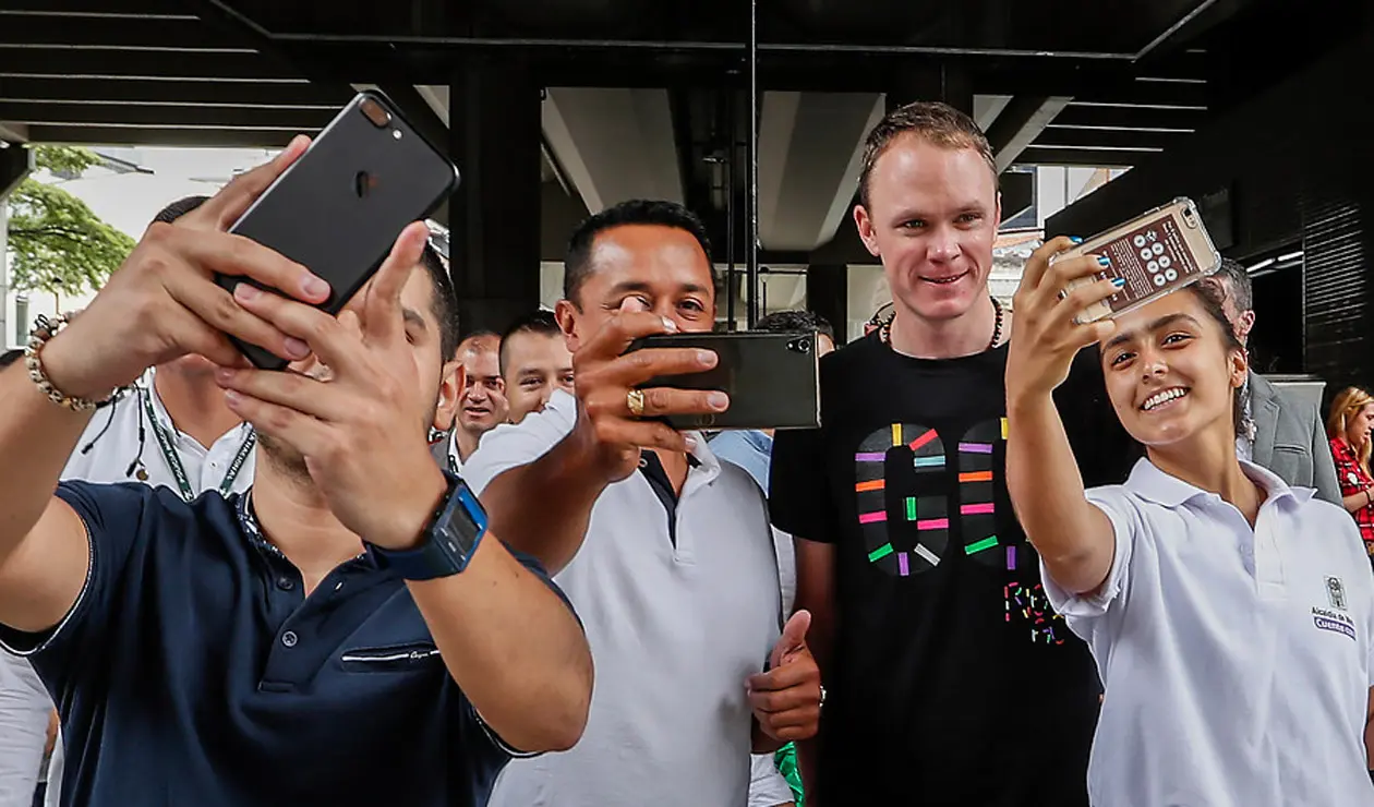 Chris Froome y Rigoberto Urán