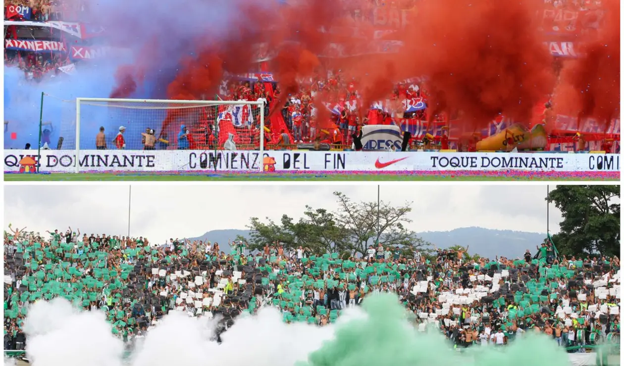 Clásico antioqueño, entre Medellín y Nacional.