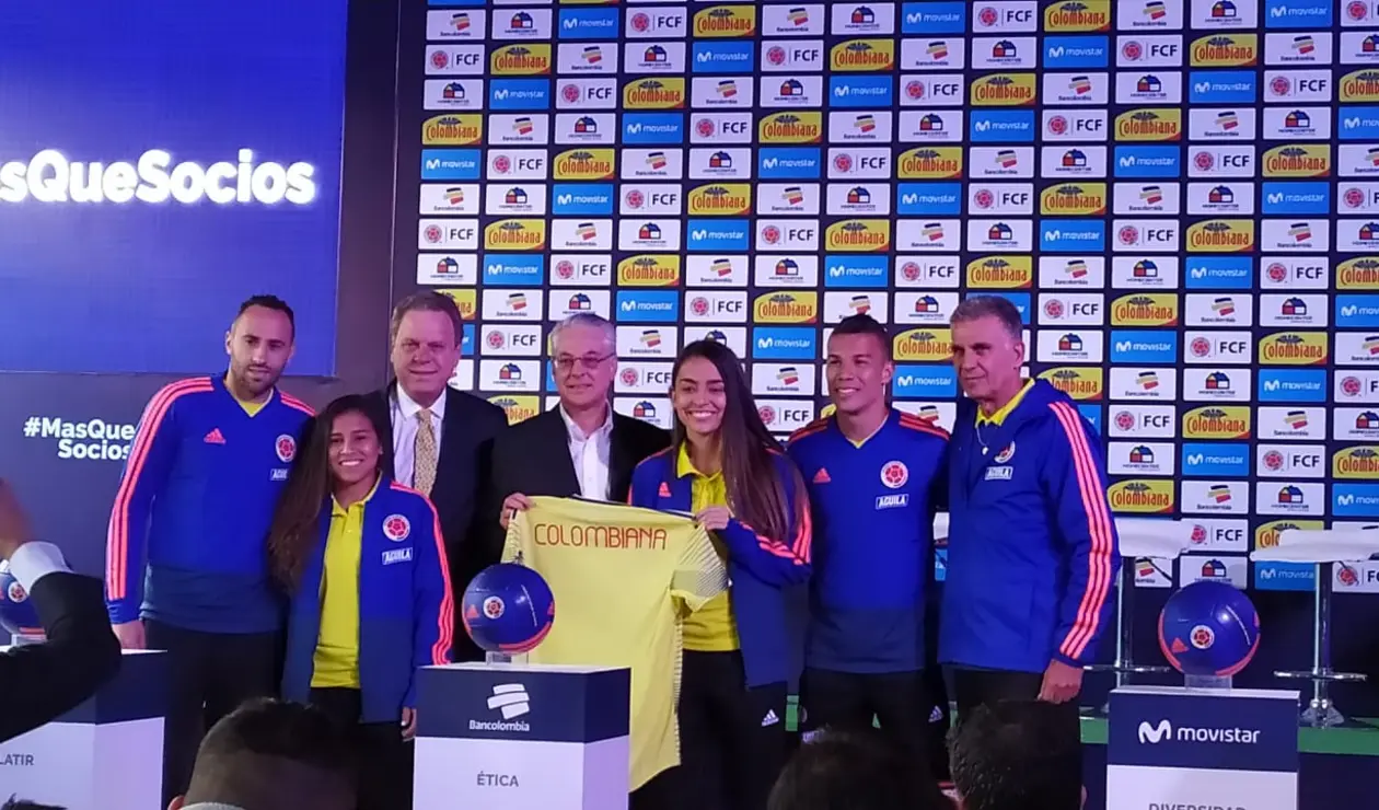 Selección Colombia patrocinada por Postobón