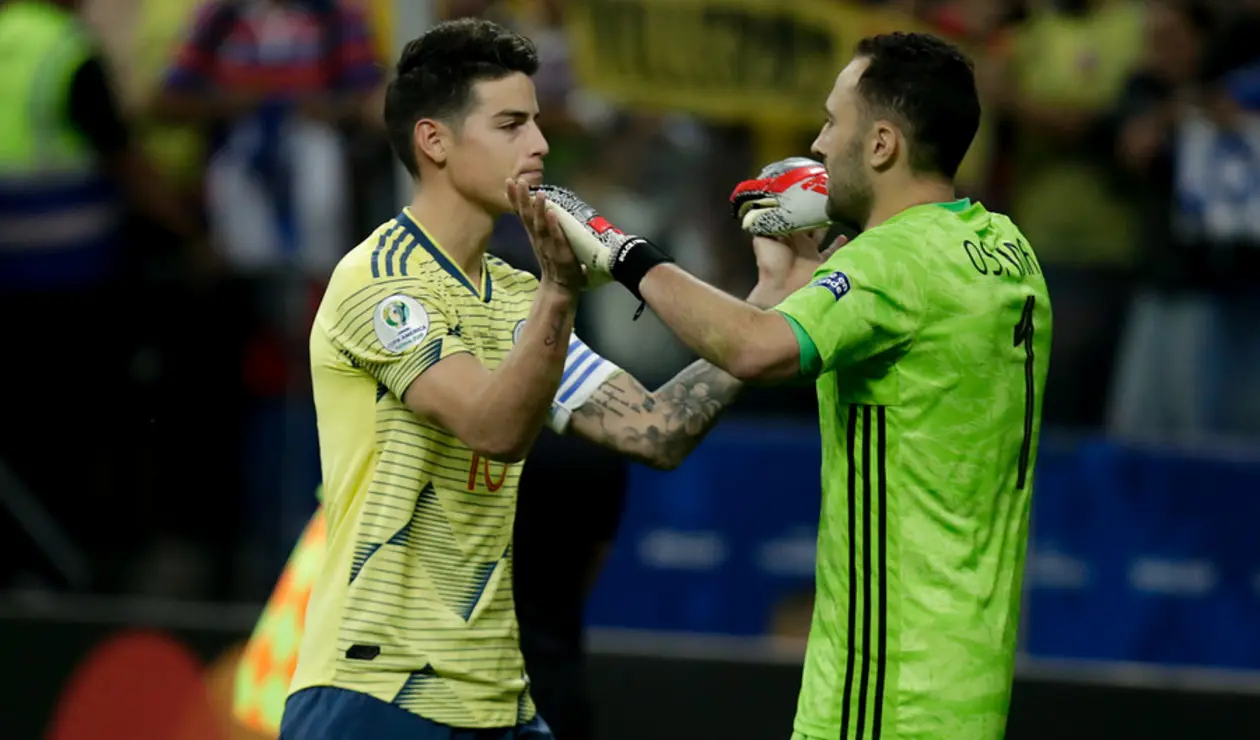 James Rodríguez y David Ospina