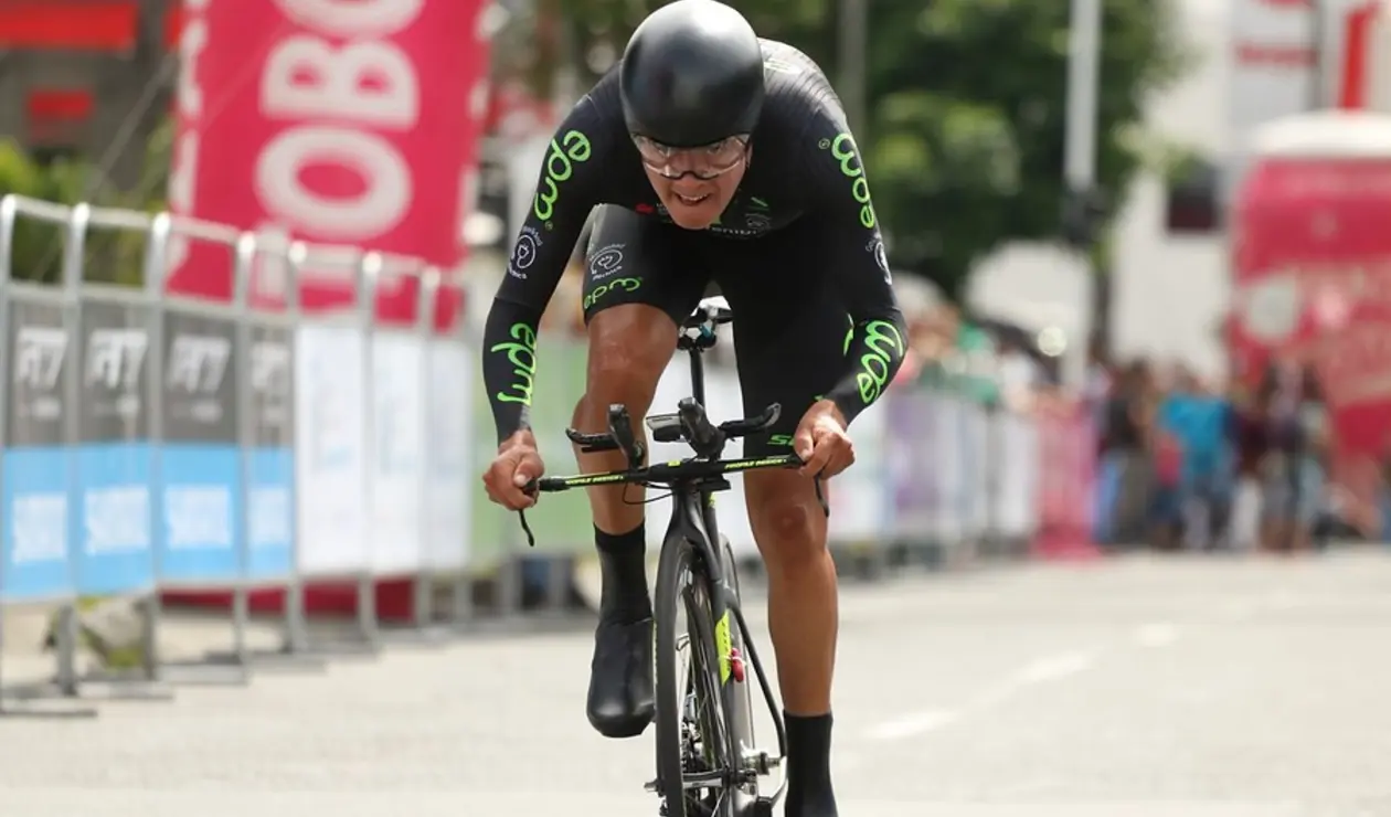 Rodrigo Contreras del EPM-Scott en el prólogo de la Vuelta a Colombia 2018