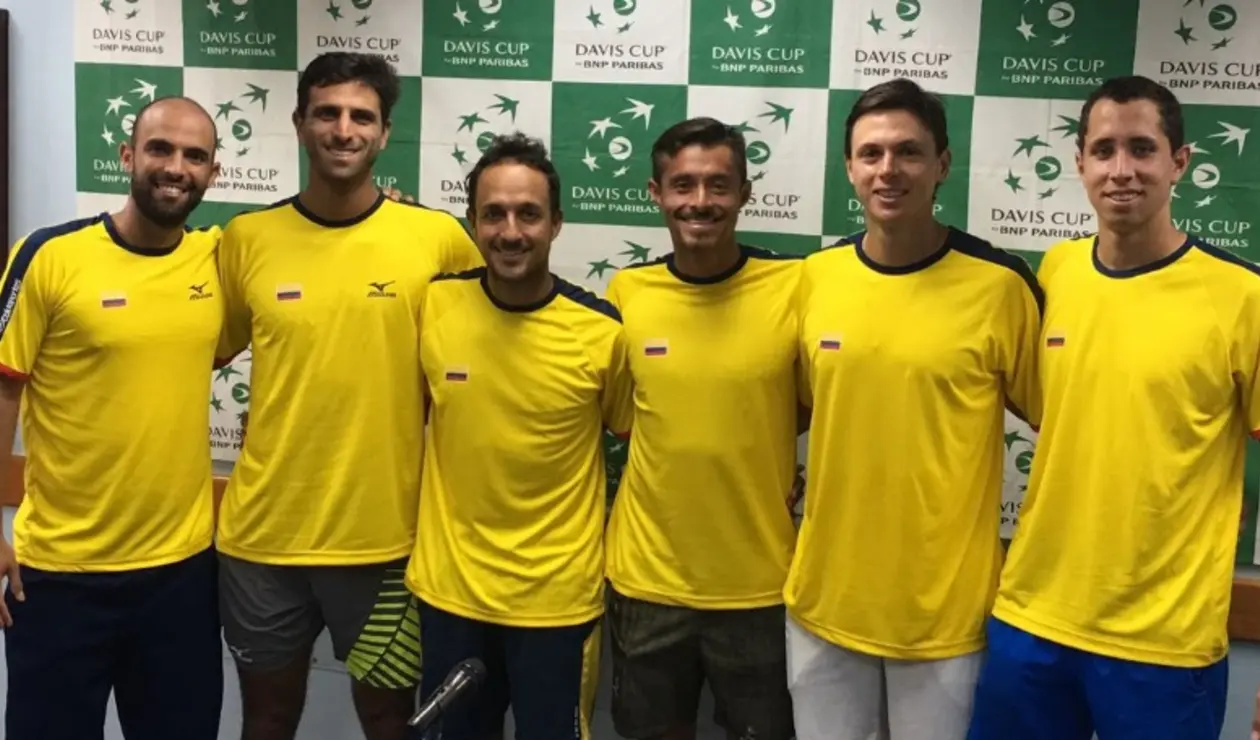 Selección Colombia de Copa Davis que estará en el enfrentamiento ante Suecia