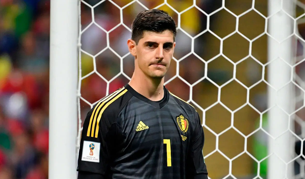 Thibaut Courtois en un partido de la Copa Mundial de Rusia con la selección de Bélgica