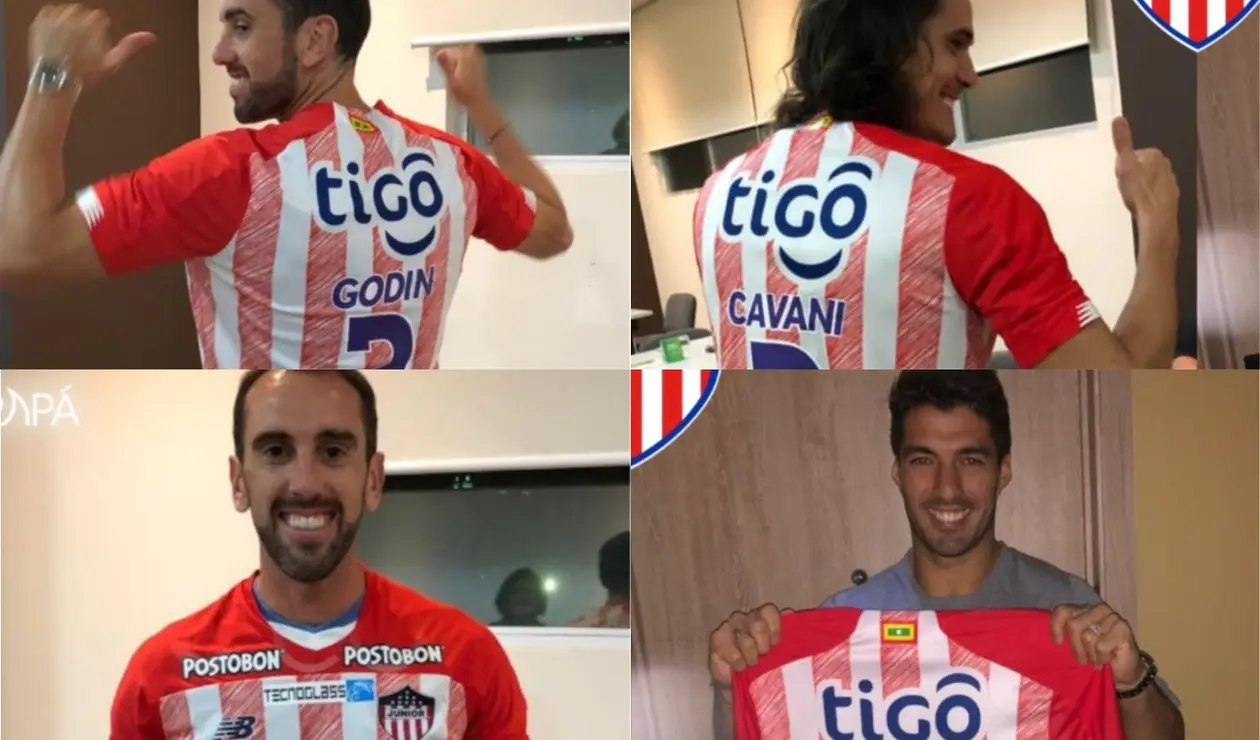 Diego Godín, Edinson Cavani y Luis Suárez