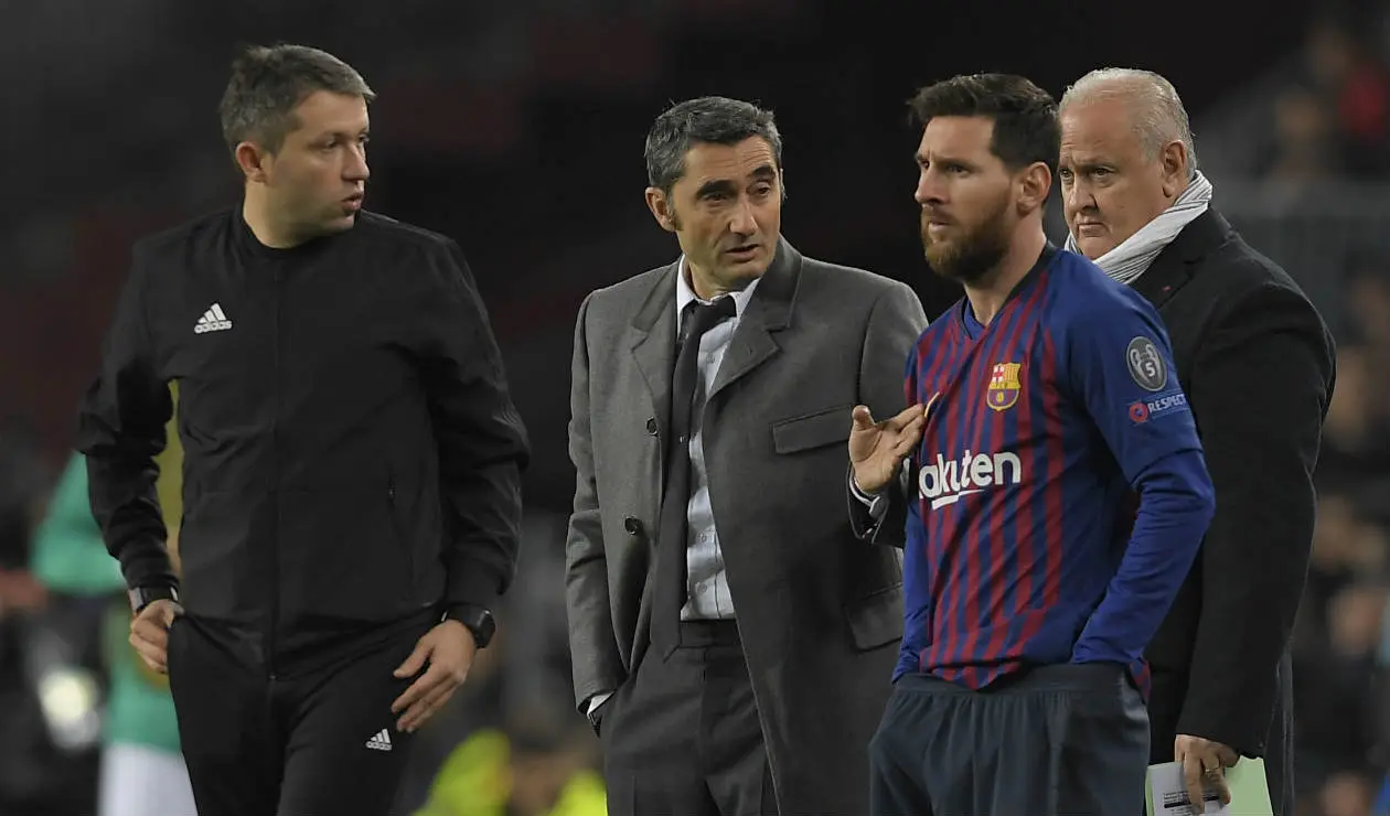 Ernesto Valverde y Jürgen Klopp durante las semifinales de la Champions
