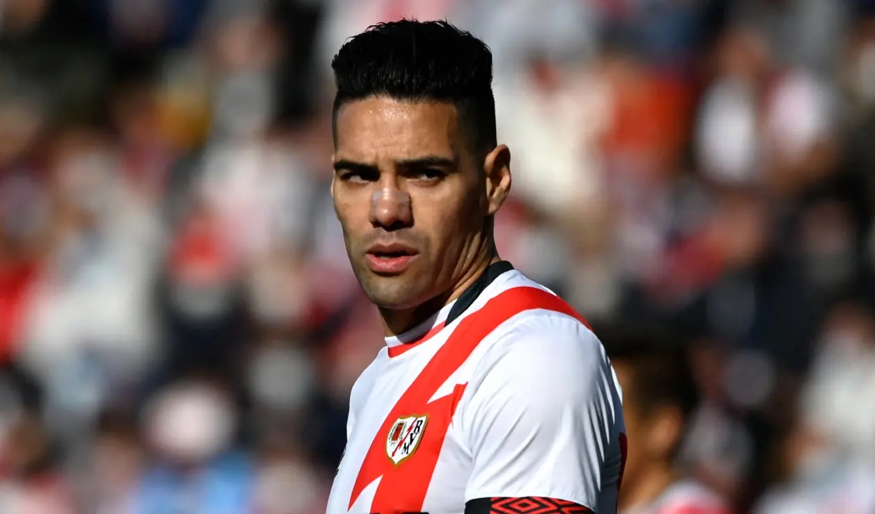 Falcao en el Rayo Vallecano durante la temporada 2021-2022